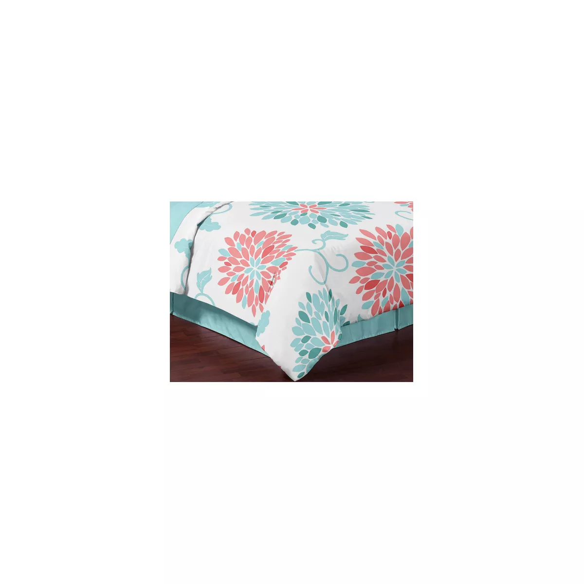 Coral & Turquoise Emma Comforter Set (Full/Queen) - Sweet Jojo Designs