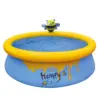 JLeisure Sun Club 12010 5 Foot x 16.5 Inch 1 to 2 Person Capacity Bee Spray 3D Above Ground Kid Inflatable Outdoor Backyard Swimming Pool, Blue