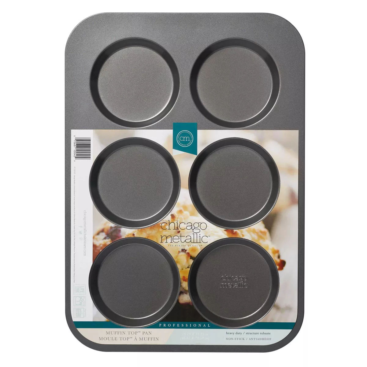 Chicago Metallic Non stick Muffin Top Pan 3/4 x 11