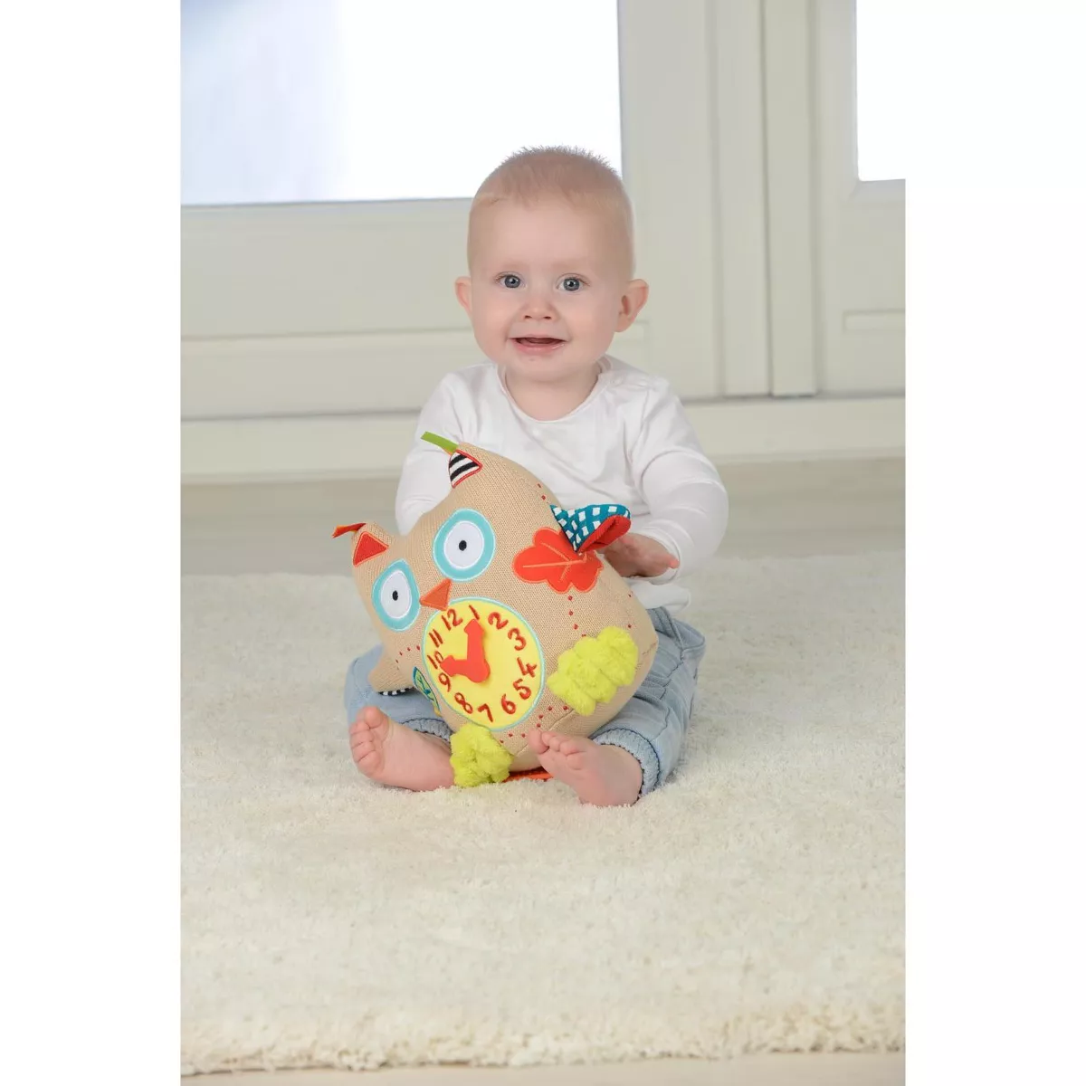 Dolce My First Owl Clock Stuffed Animal And Plush Toy