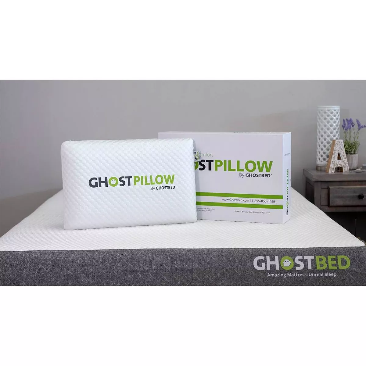 Queen Memory Foam Bed Pillow - GhostBed