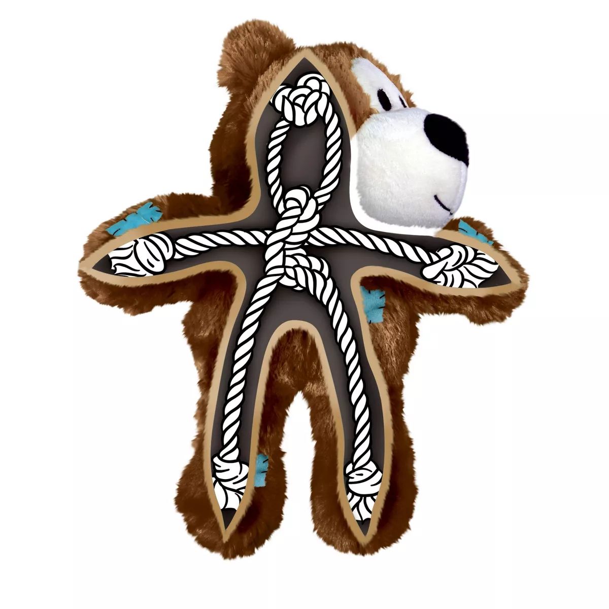 KONG Wild Knots Bear Dog Toy - Brown - XS