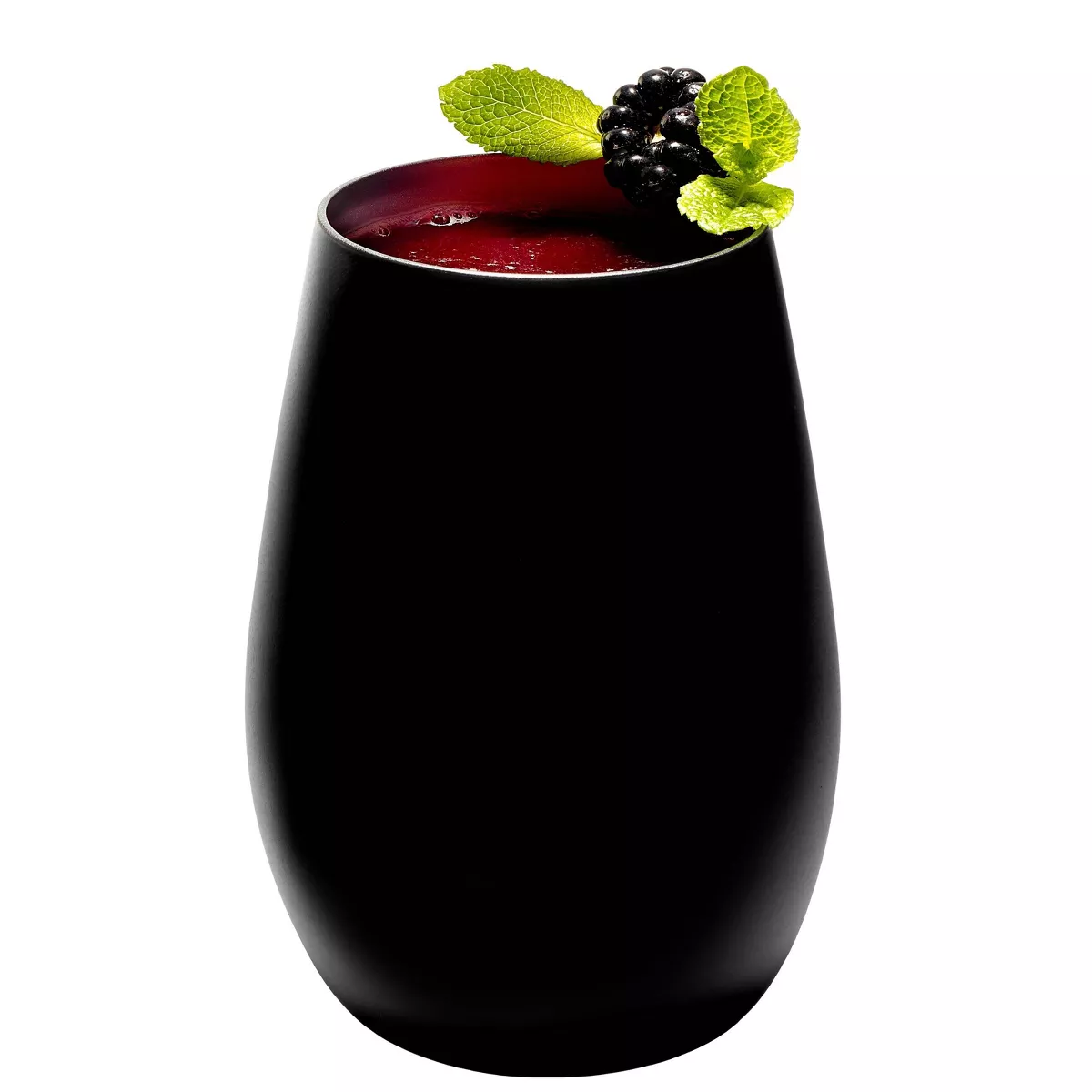 16.5oz 6pk Glass Olympia Tumbler Drinkware Set Black/Silver - Stolzle Lausitz