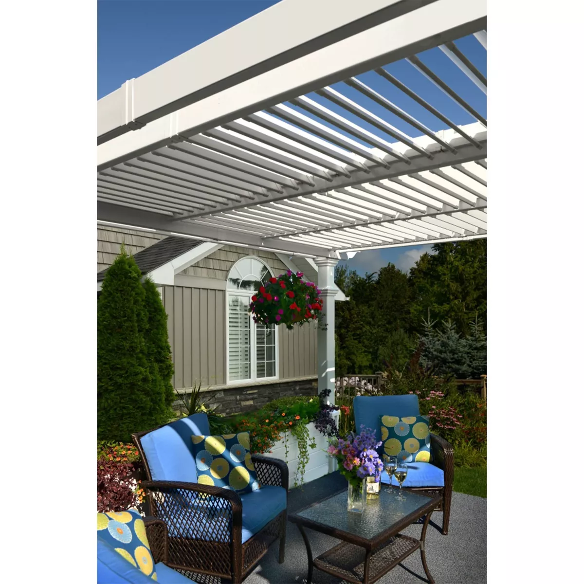10' x 10' Avalon Louvered Pergola - Vita