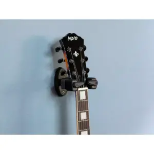 Monoprice Locking Wall Mount for Guitar - Black, Vertical Hang For Guitars, Bass, Violins, Mandolins, Ukuleles, And More - Stage Right Series