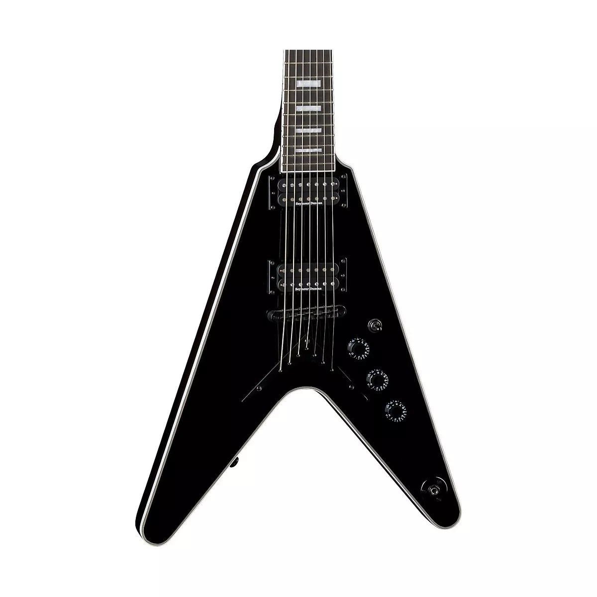 Dean V Select 7-String Electric Guitar Classic Black