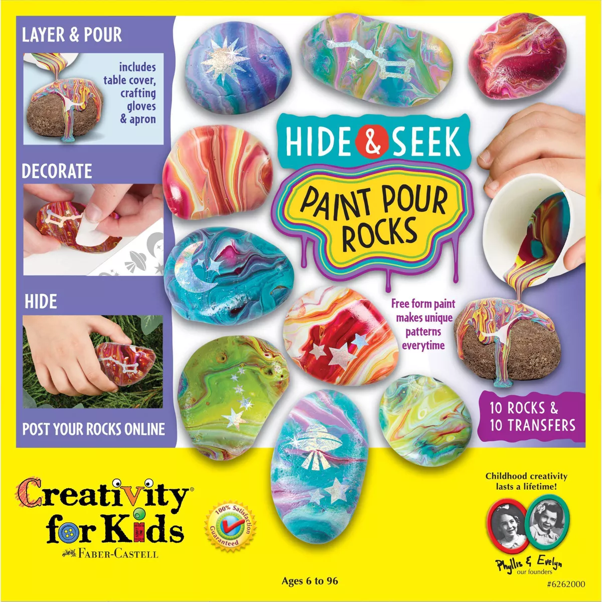 Creativity for Kids Hide & Seek Paint Pour Rocks