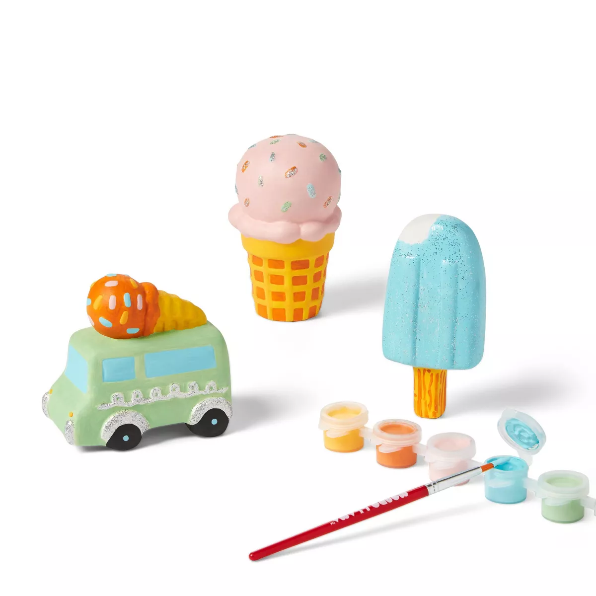 3pk Paint-Your-Own Ceramic Ice Cream Kit - Mondo Llama™