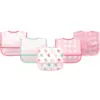 Luvable Friends Baby Girl Waterproof PEVA Bibs 5pk, Birdie, One Size