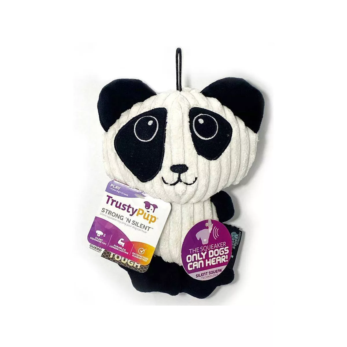 TrustyPup Silent Squeak Big Head Panda Dog Toy - M
