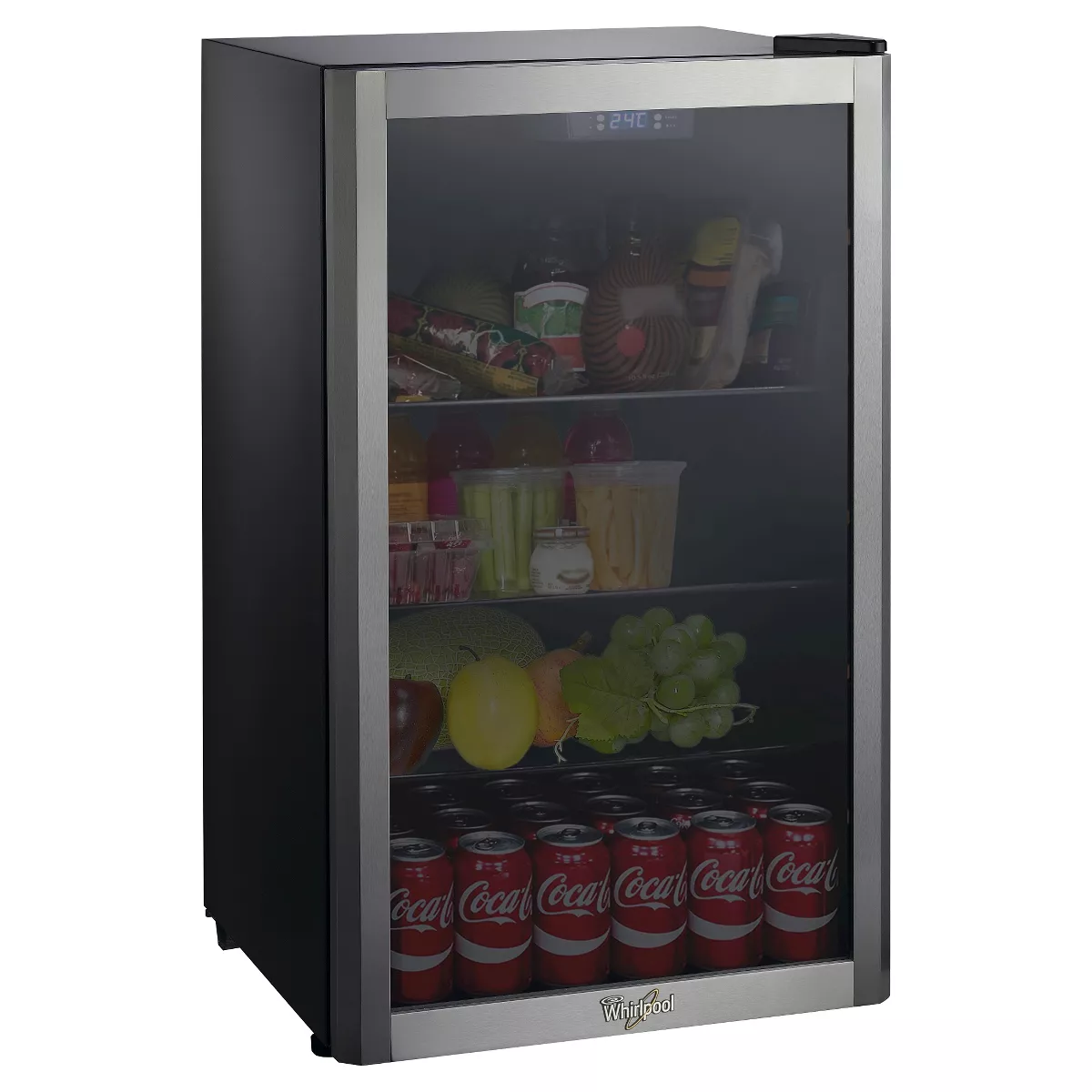 Whirlpool 3.6 cu ft Mini Refrigerator Beverage Center - Stainless Steel WHB36S