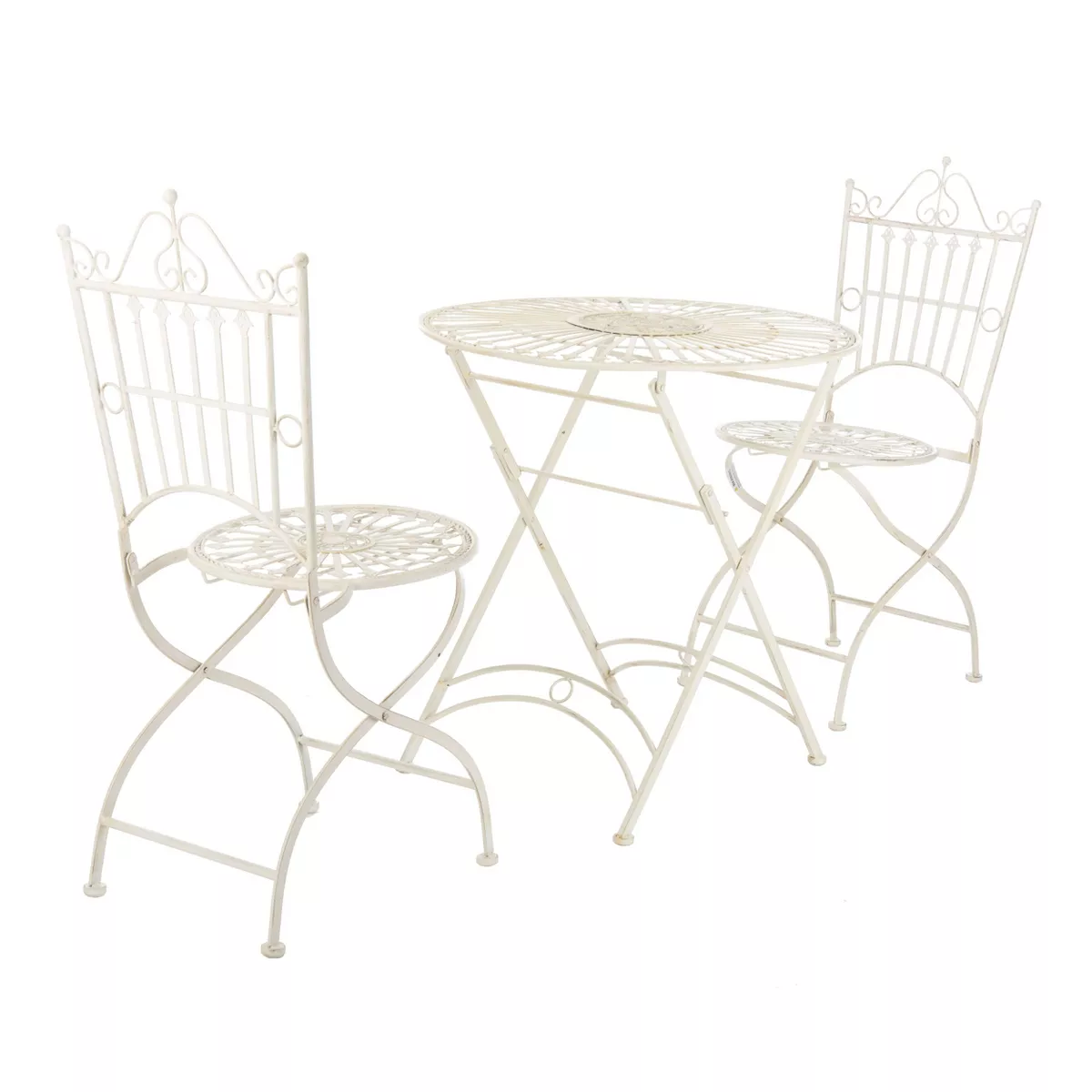 Belen 3pc Bistro Set - White - Safavieh