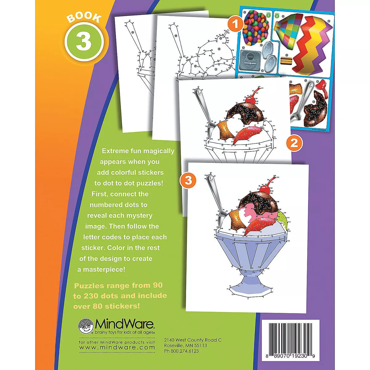 MindWare Extreme Dot To Dot Stickers: Book 3 - Stickers