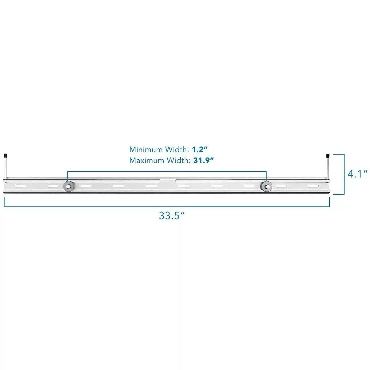 Monoprice Universal Soundbar Wall Mount Bracket Aluminum Mount For Mounting Sound Bar Above or Under TV, Fits Most of Sound Bars up to 33lbs