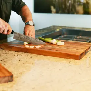Architec Madeira Teak Edge-Grain Jumbo Cutting Board and Chop Block 23