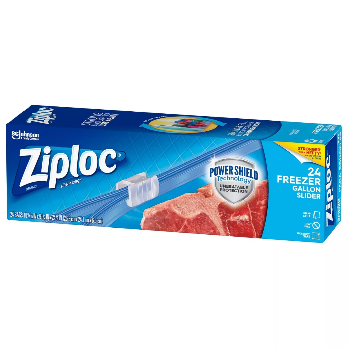 Ziploc Slider Freezer Gallon Bag - 24ct