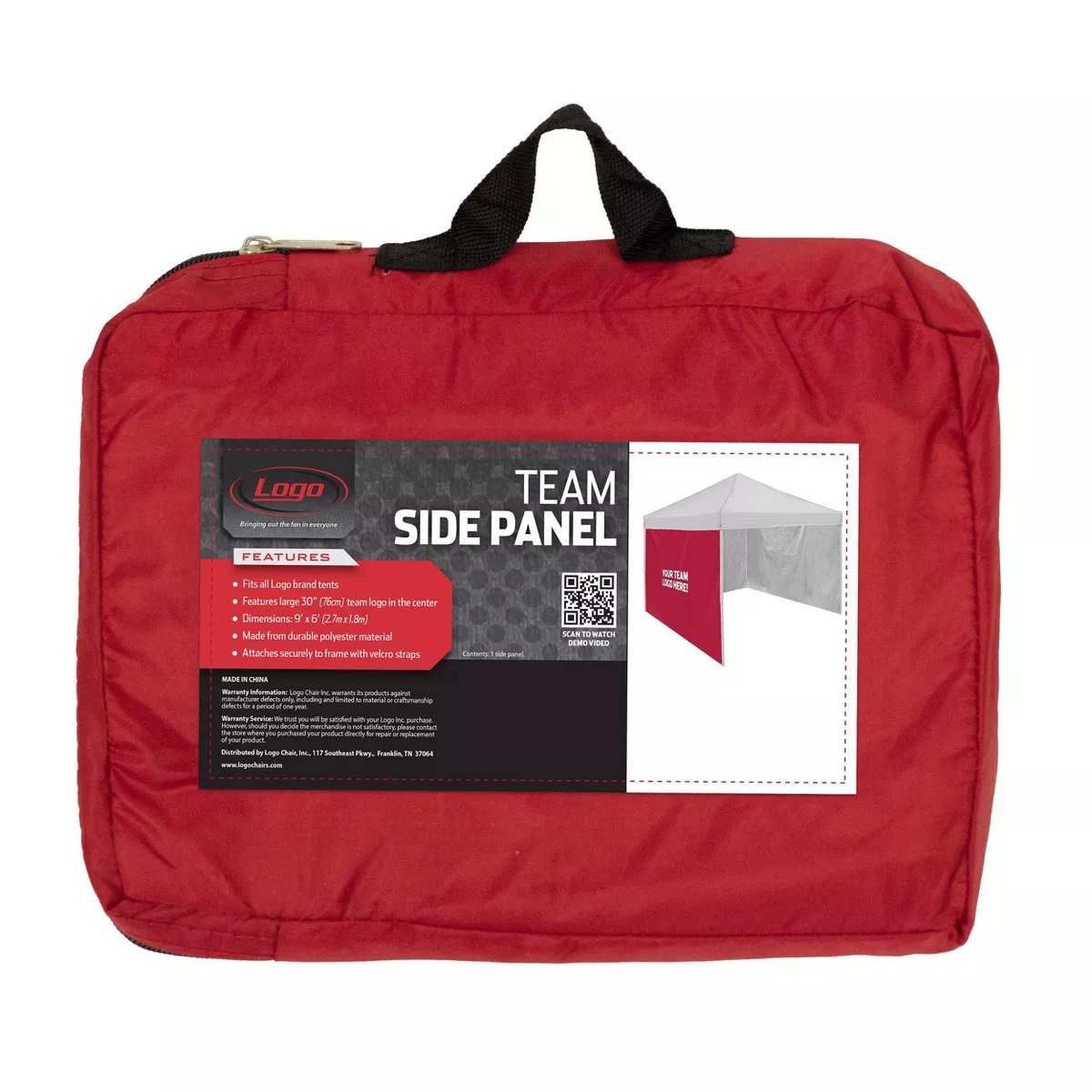 NCAA NC State Wolfpack Logo Brands 9x9" Canopy Side Panel