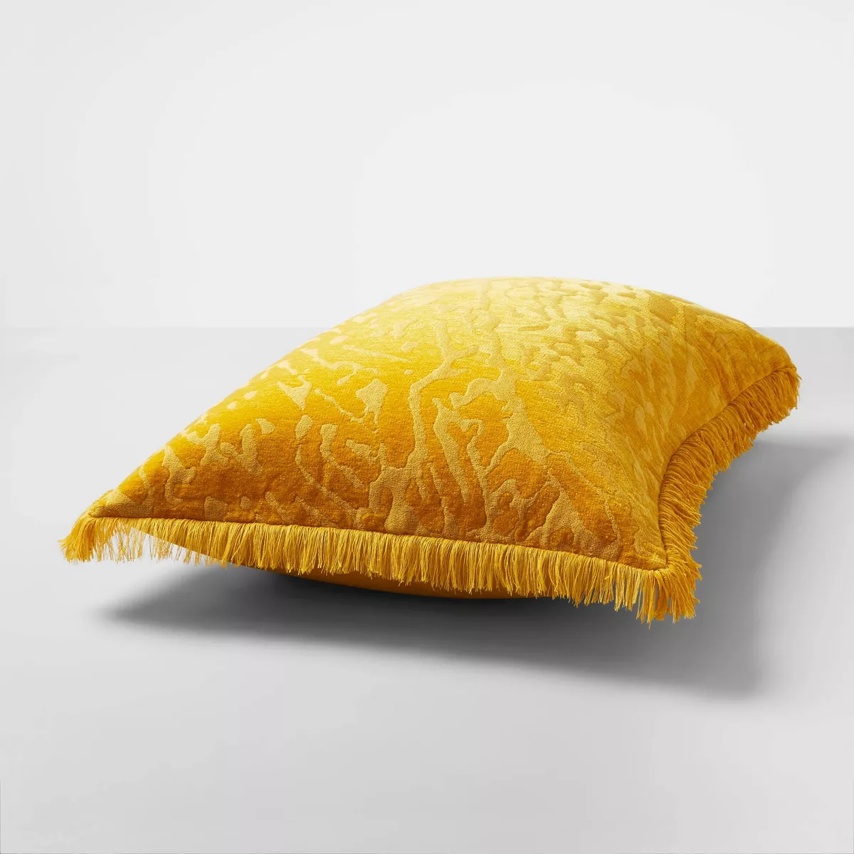 Standard Alligator Chenille Fringe Sham Saffron - Opalhouse™