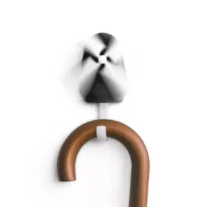 Design Ideas Windmill Wall Hook – Wall Mounted Organization – White & Black, 3