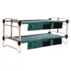 Disc-O-Bed X-Large Cam-O-Bunk Benchable Bunked Double Cot with Organizers, Green