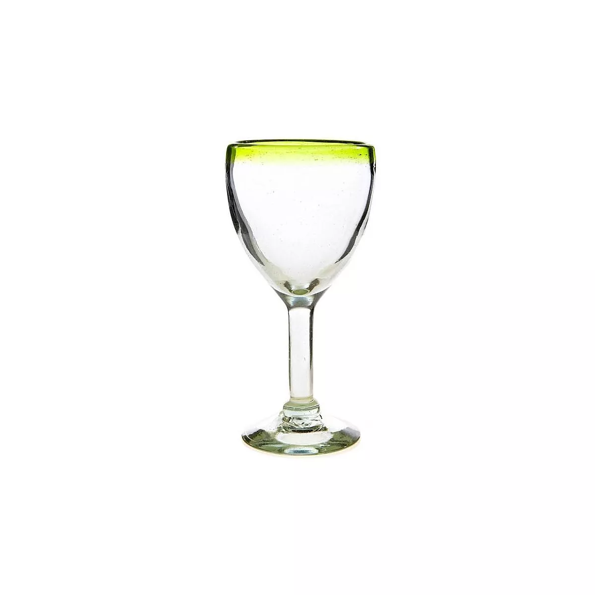 Amici Home Authentic Mexican Handmade Baja Goblet Glass, 12oz, Assorted Set of 4