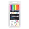 Tombow 6ct Fudenosuke Brush Pens - Neon