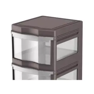 Life Story Classic 3 Shelf Storage Organizer Plastic Drawers, Gray (2 Pack)