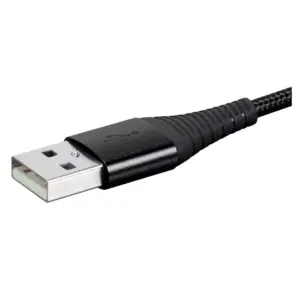 Monoprice USB 2.0 Micro B to Type A Charge & Sync Cable - 6 Feet - Black | Nylon-Braid, Durable, Kevlar-Reinforced - AtlasFlex Series