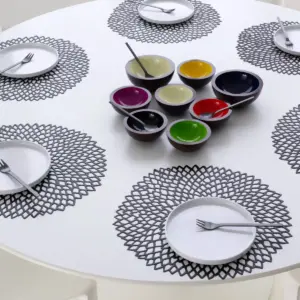 4pk Pressed Dahlia Placemats Black - Chilewich