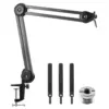 Insten Microphone Stand Heavy Duty Suspension Scissor Boom Arm For Blue Yeti, Snowball & Other Mic (Desk Table C Clamp Mount)(Built-in Spring) Small