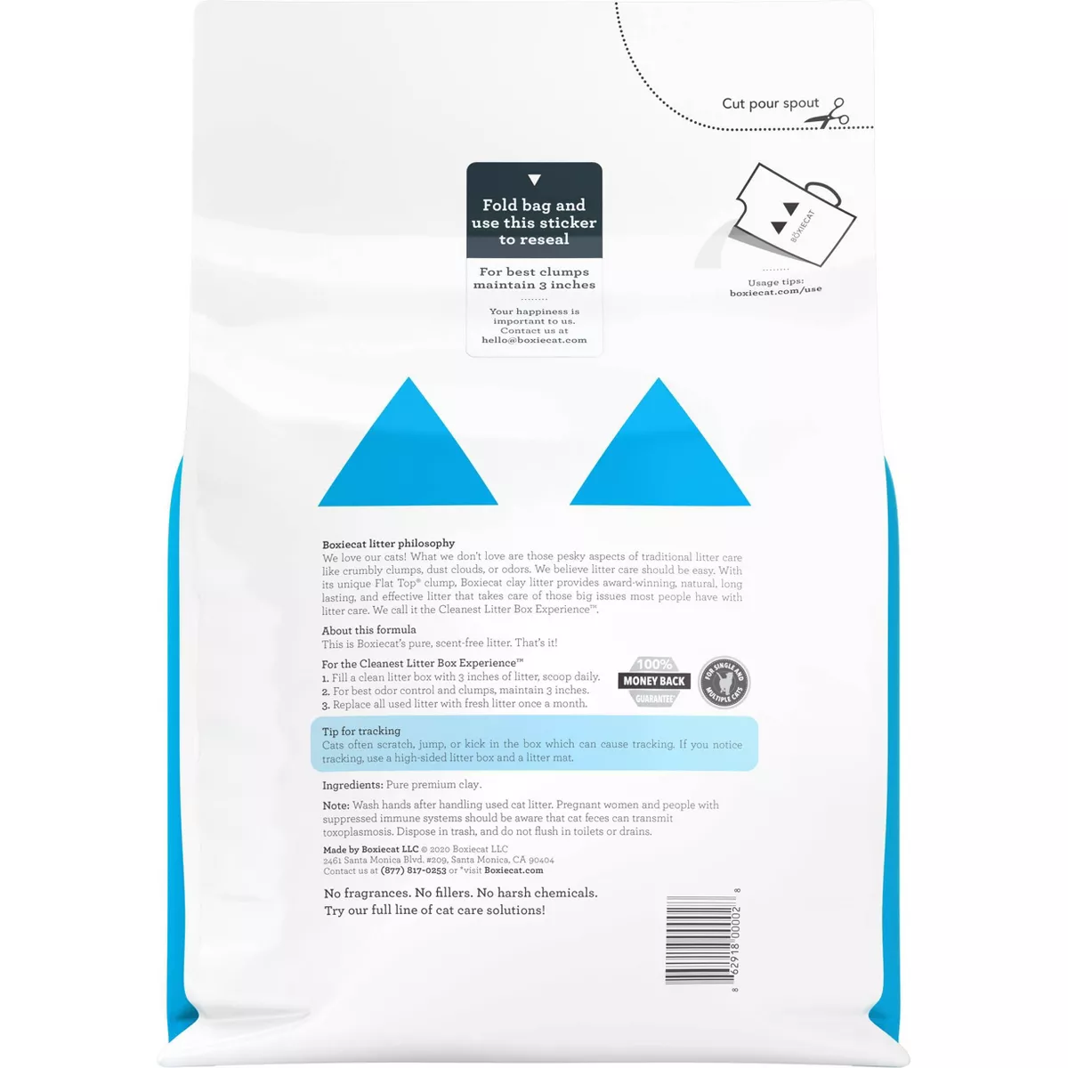 Boxiecat All Natural Scent-Free Premium Clumping Litter - 28lbs
