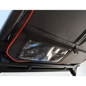 PRP Seats E47-214 Durable Overhead Storage Bag for Polaris RZR with 5 Compartments, Clear View Pocket, and Rubberized Zippers, Black