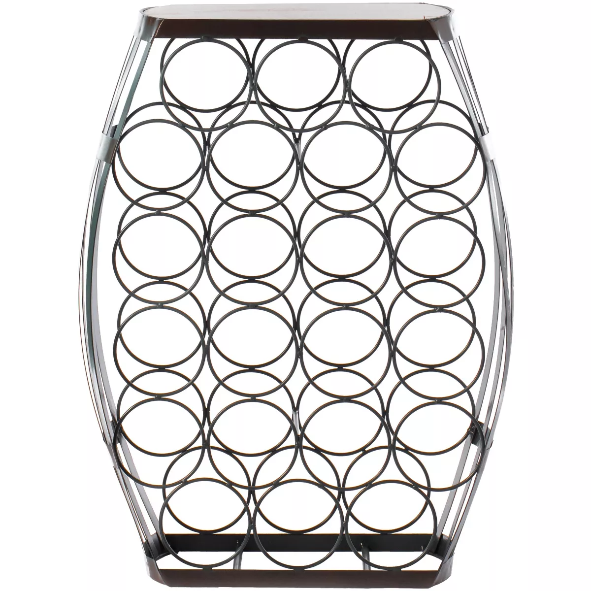 Vintiquewise Barrel Shaped 22 Bottles Decorative Table Wine Rack Storage