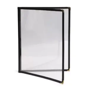 Juvale 12-Pack 4 Page Double View Clear PVC Restaurant Menu Covers for A4 Size Sheet