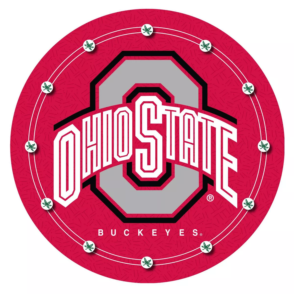 NCAA Ohio State Buckeyes Wood & Mirror Wall Cue Rack 2pc
