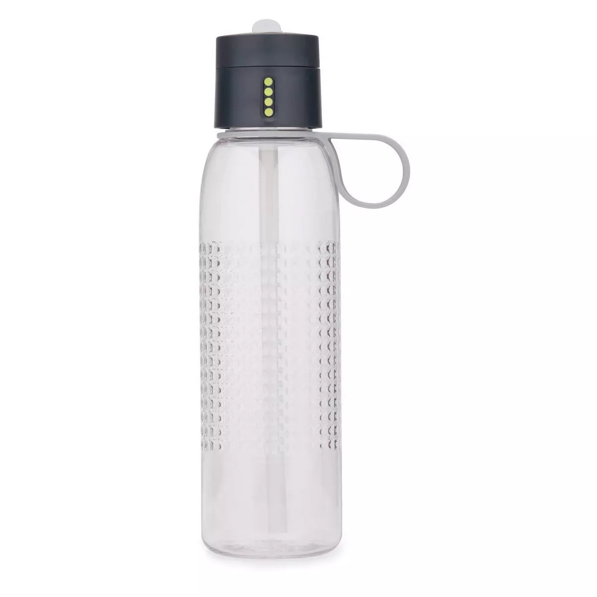 Joseph Joseph 25oz Dot Active Tracking Water Bottle with Carry Loop Gray