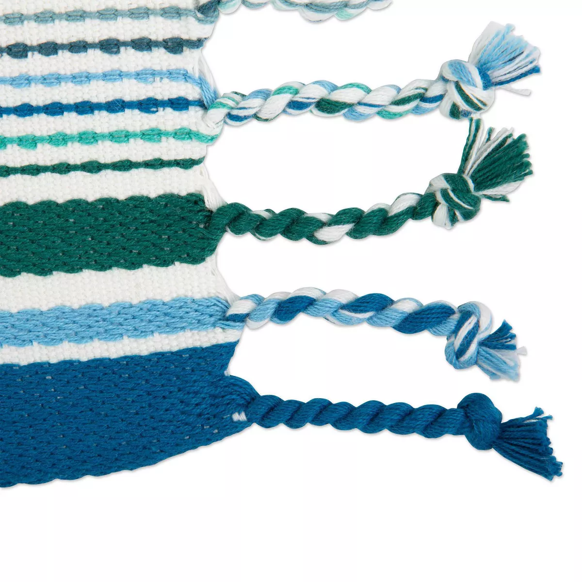 Set of 6 Tidal Stripe Fringed Placemat Blue - Design Imports
