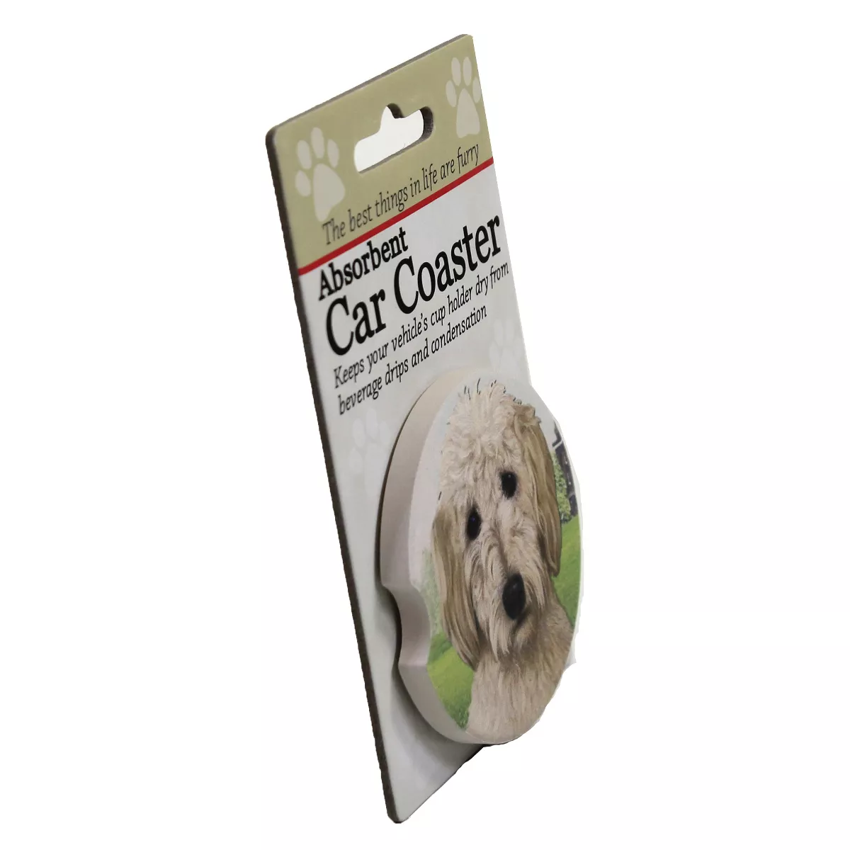 Car Coaster 2.5" Goldendoodle Car Coaster Furry Friend Absorbant E & S Pet - Coasters