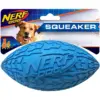 NERF Tire Squeak Football Dog Toy - Blue - 6"