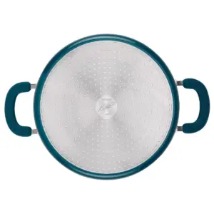 Rachael Ray Create Delicious 6qt Aluminum Nonstick Stock Pot with Lid Teal