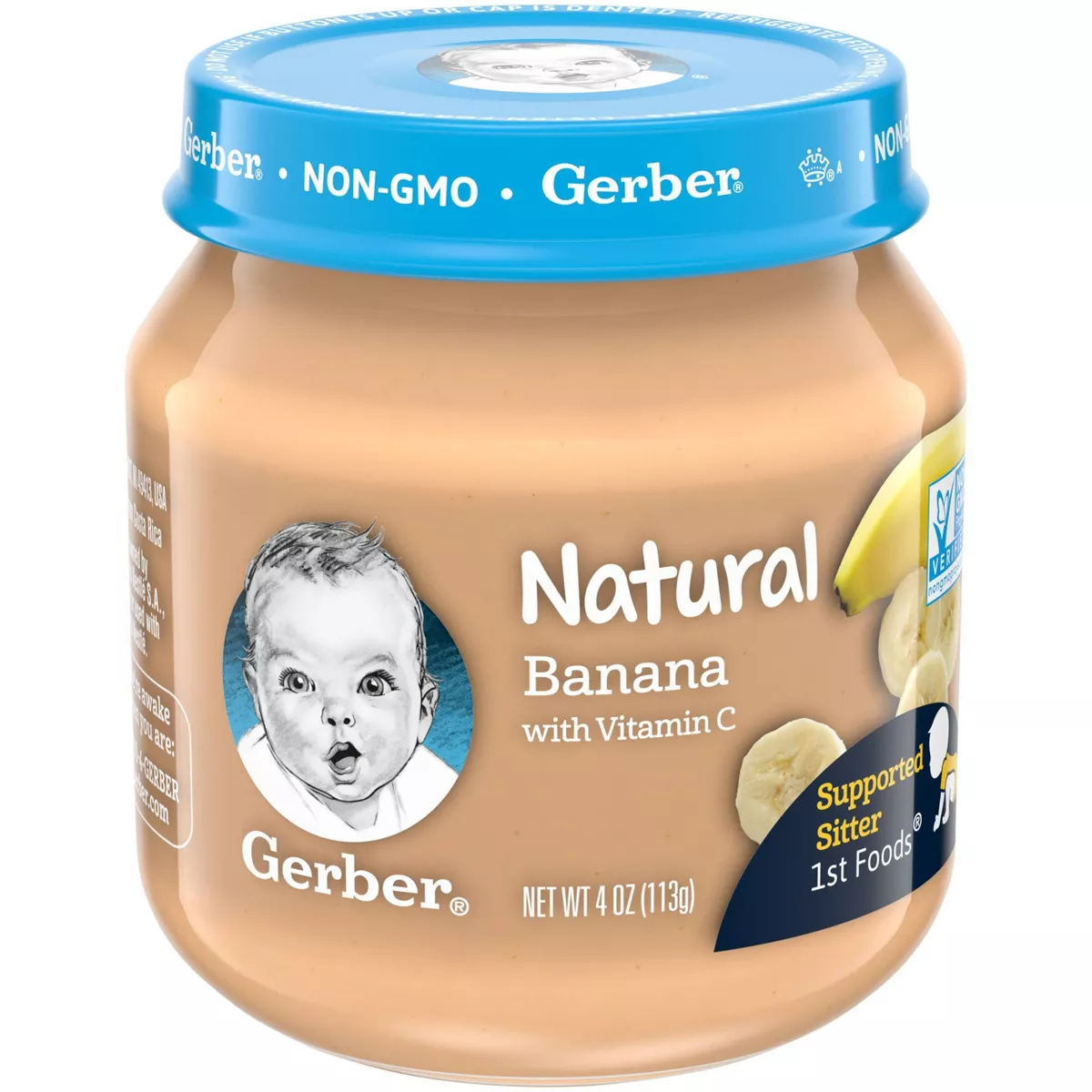 Gerber 1st Food Natural Glass Banana Baby Meals - 4oz