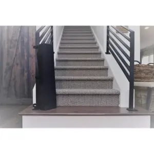 THE STAIR BARRIER 36 to 42 Inch Banister to Banister Portable Fabric Baby Kids Pet Safety Gate for Children, Dogs, and Cats, Crypton Modern Loft Snow