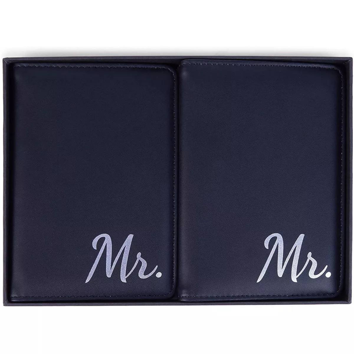 RFID Blocking Passport Holder, Mr. & Mr Design (Set of 2)