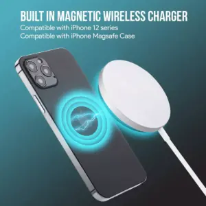 Wasserstein MagSafe Fast Wireless Charger Pad with 20W Quick Charge Power Adapter for iPhone 12, 12 Mini, 12 Pro, 12 Pro Max (White)