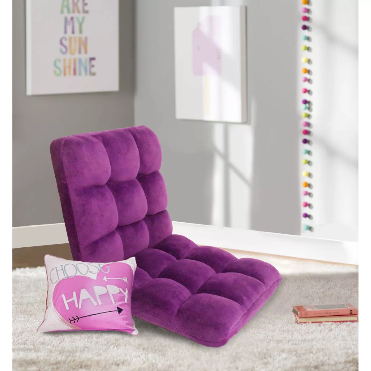 Esme Kids' Recliner Chair Purple - Chic Home