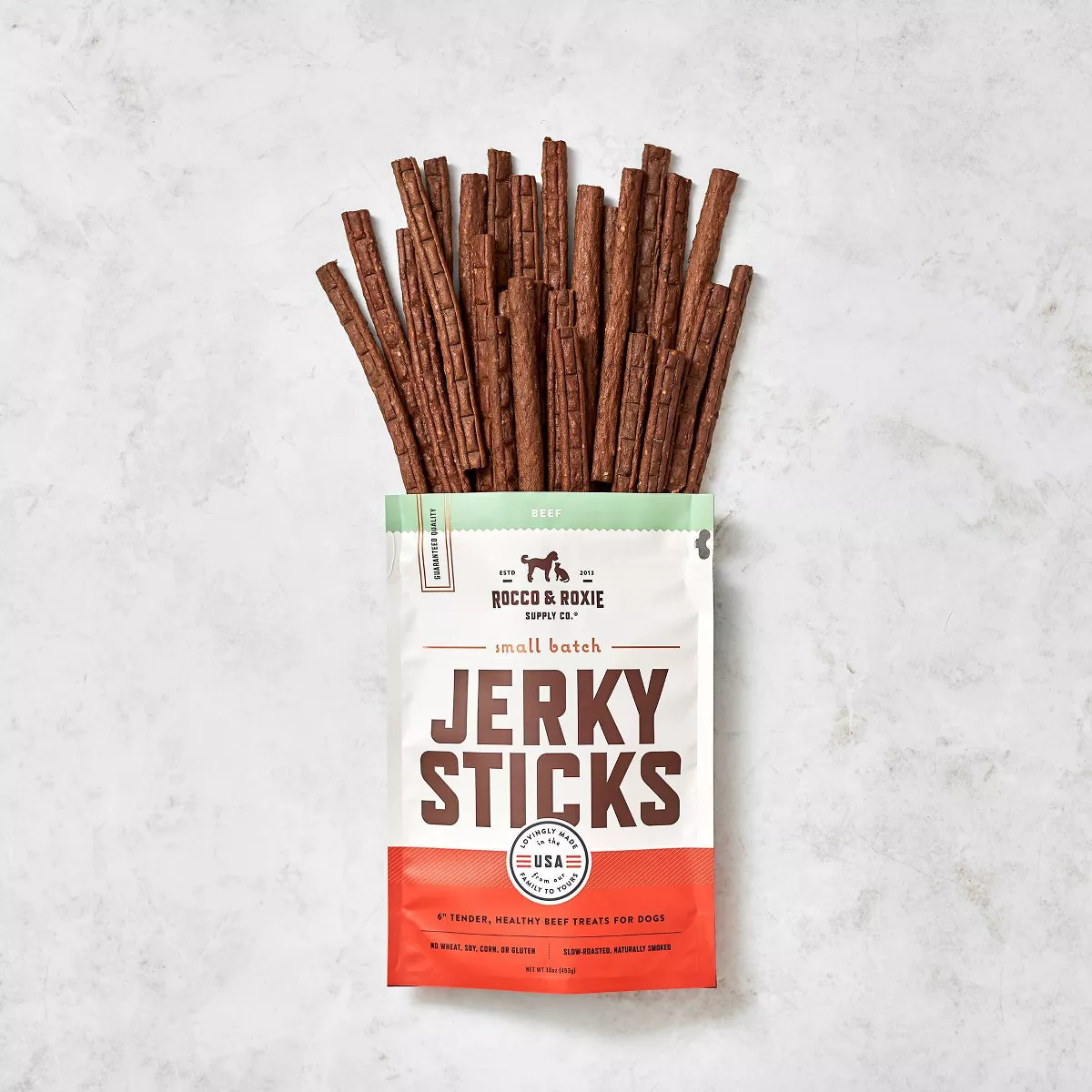 Rocco & Roxie Supply Co. Turkey Jerky Sticks Chewy Dog Treats - 16oz