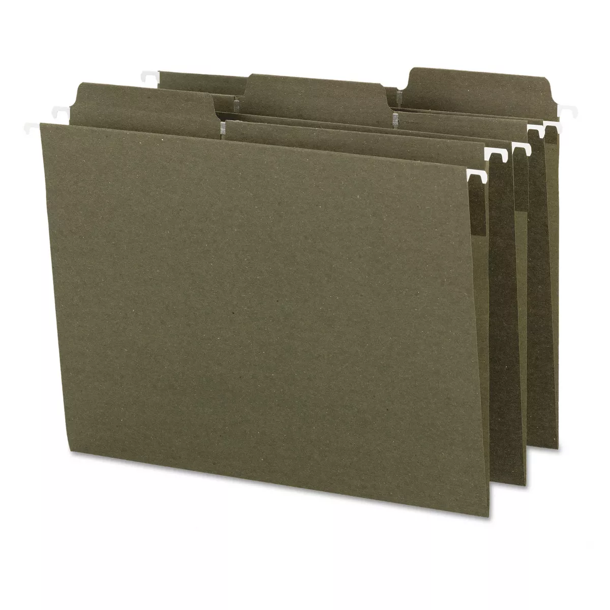 Smead FasTab Recycled Hanging File Folders Letter Green 20/Box 64037