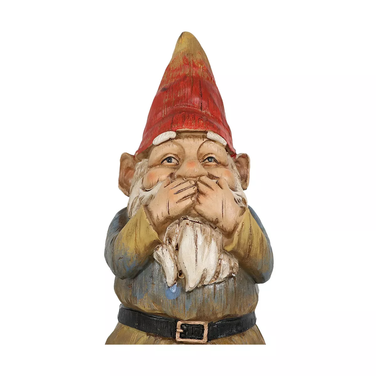 Sunnydaze Three Wise Garden Gnomes Hear, Speak, See No Evil Indoor/Outdoor Lawn Statue Set - 12" H - 3-Piece Set