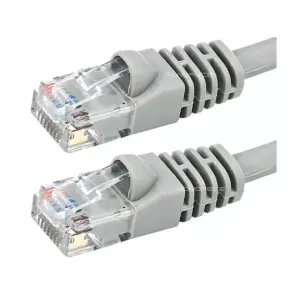Monoprice Cat6 Ethernet Patch Cable - 1 Feet - Gray | Network Internet Cord - RJ45, Stranded, 550Mhz, UTP, Pure Bare Copper Wire, 24AWG