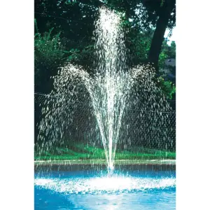 JED Pool Tools 90-930 Lotus Flower 2 Tier Outdoor Backyard Adjustable Above and In Ground Swimming Pool Spray Waterfall Fountain (3 Pack)